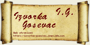 Izvorka Goševac vizit kartica
